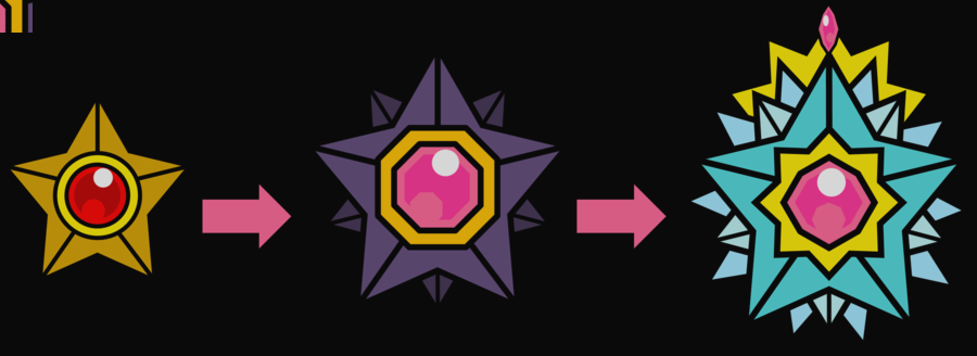 Staryu, Starmie, Starrey By Rafaelmartins On Deviantart - Emblem (900x328), Png Download