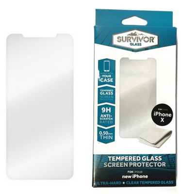 Griffin Survivor Glass Screen Protector For Apple Iphone - Griffin Survivor Iphone X (500x500), Png Download