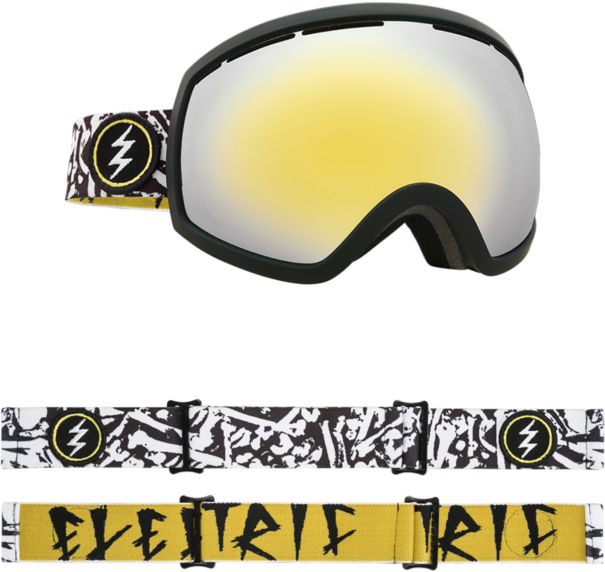Electric Eg2 Bones Goggles - Electric Egx Goggles Bones/brose/gold Chrome, One Size (1280x1216), Png Download