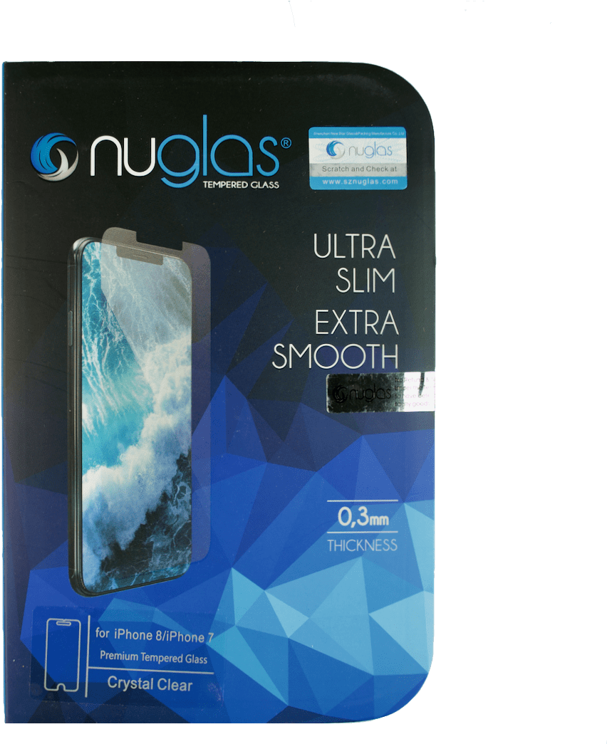 Nuglas Tempered Glass Screen Protector Iphone 7/8 - Nuglas Protection D'écran En Verre Trempé Pour Iphone (1080x1080), Png Download