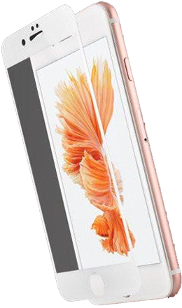 Iphone 7 Tempered Glass Screen Protector Film - Usams Iphone7 3d Tempered Glass White Colour (269x455), Png Download
