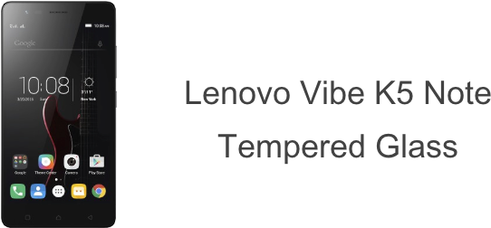Display Tempered Glass For Lenovo Vibe K5 Note - Lenovo Vibe K5 Note Tempered Glass (620x264), Png Download