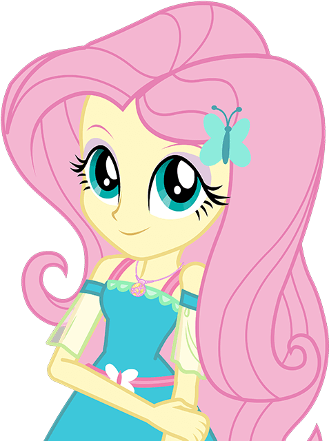 Fluttershy-cropped - Equestria Girls Fluttershy (625x661), Png Download