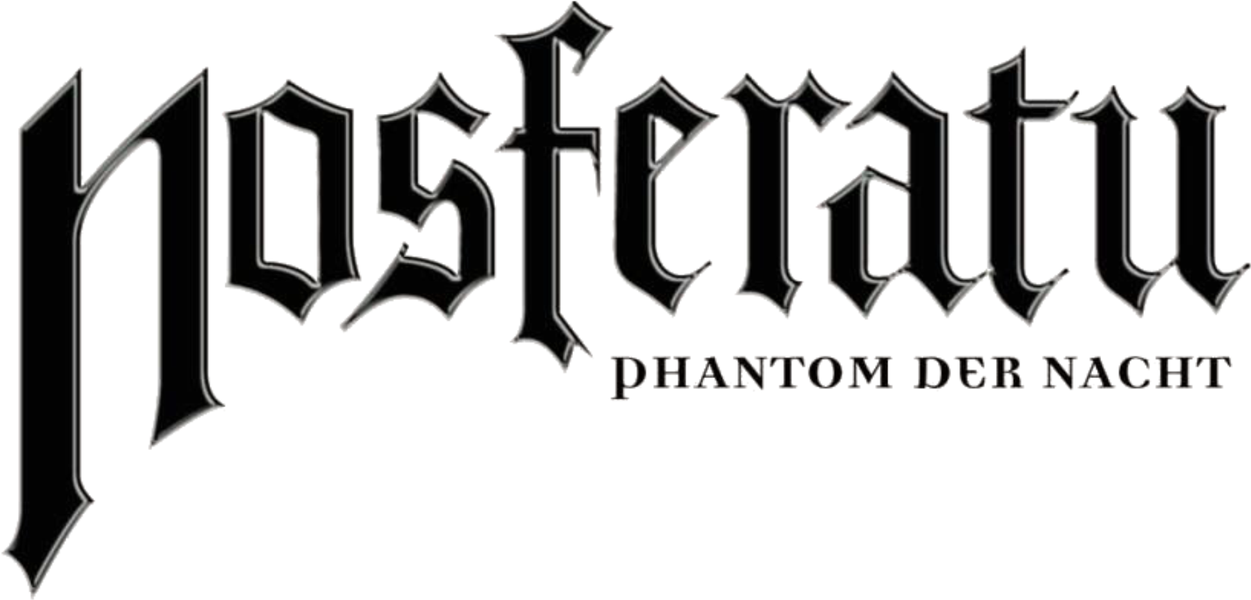 Nosferatu Phantom Der Nacht Movie Horizontal Black - Nosferatu Stencil (1922x961), Png Download