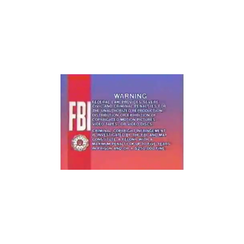 Bvwd Fbi Warning Screen 3a4 - Walt Disney Studios Home Entertainment (480x480), Png Download