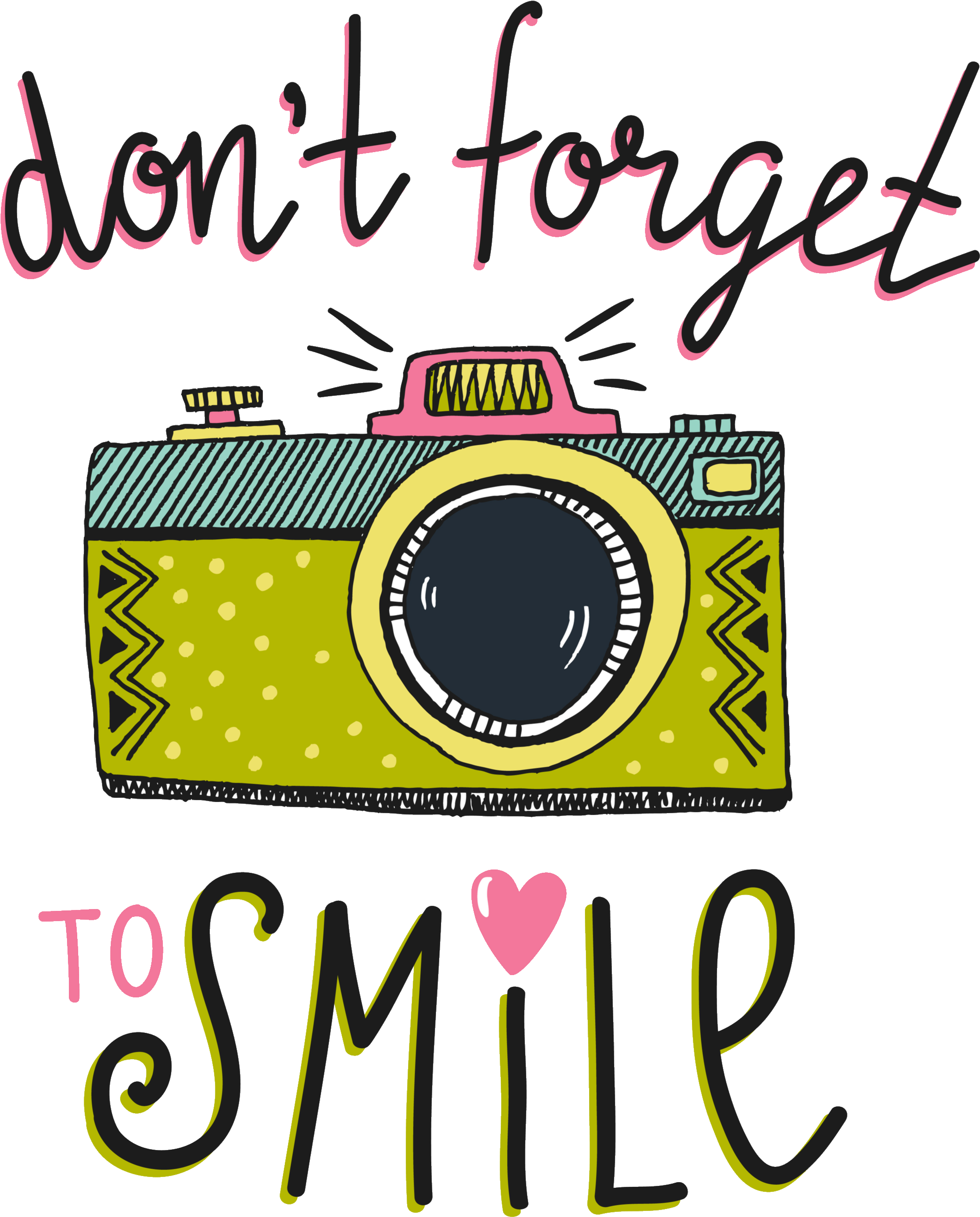 Don't Forget To Smile - Smile For The Camera Clipart (2997x3500), Png Download