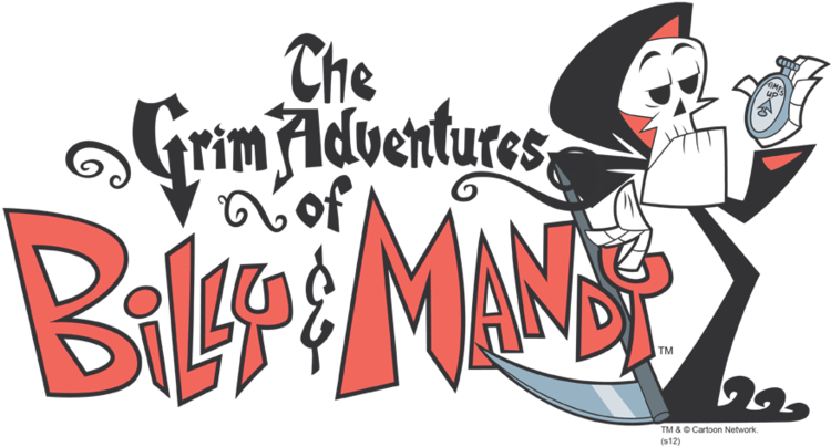 The Grim Adventures Of Billy & Mandy Logo Men's Tall - Grim Adventures Of Billy And Mandy Logo (799x462), Png Download