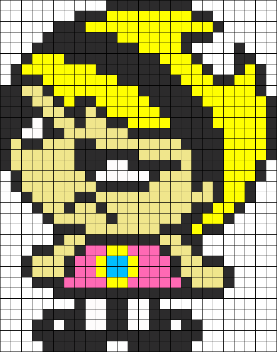Mandy Angry Perler Bead Pattern / Bead Sprite - Grim Adventures Of Billy And Mandy Minecraft (547x694), Png Download