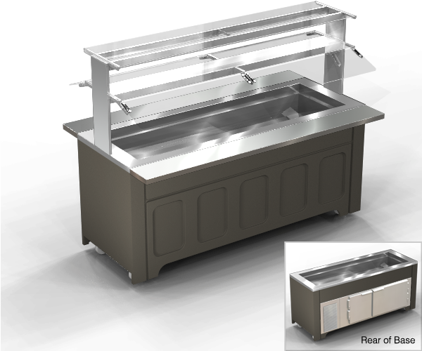 Refrigerated Base And Refrigerated Salad, Condiment - Stainless Steel Salad Bar (600x600), Png Download
