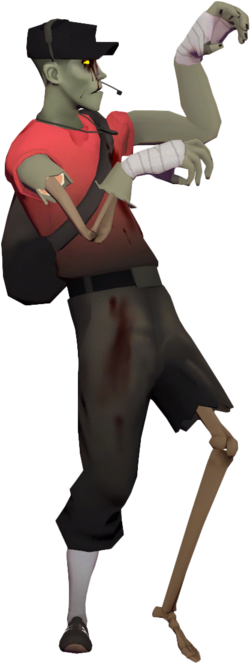 Voodoo-cursed Scout Soul - Tf2 Halloween Scout (250x664), Png Download