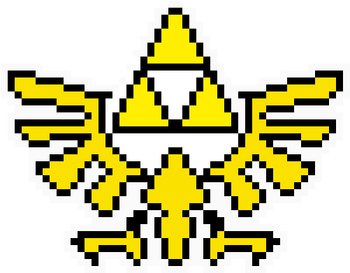 Skyward Sword Emblem - Minecraft Pixel Art Zelda (650x500), Png Download
