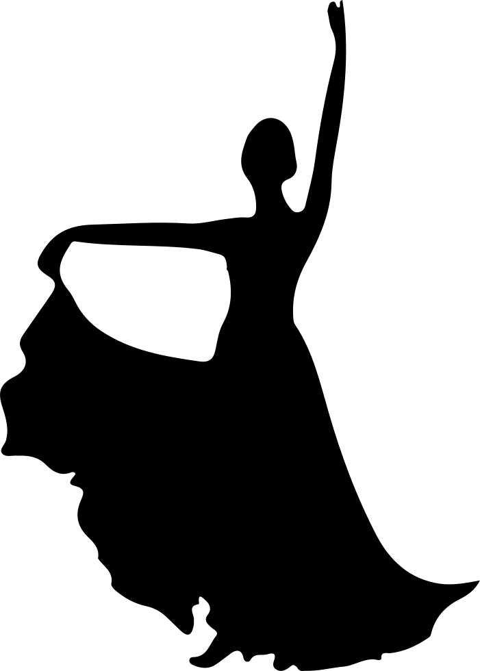 Png File - Female Ballroom Dancer Silhouette (701x980), Png Download