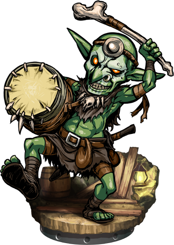 Goblin Drummer Figure - Goblin Drum (357x503), Png Download