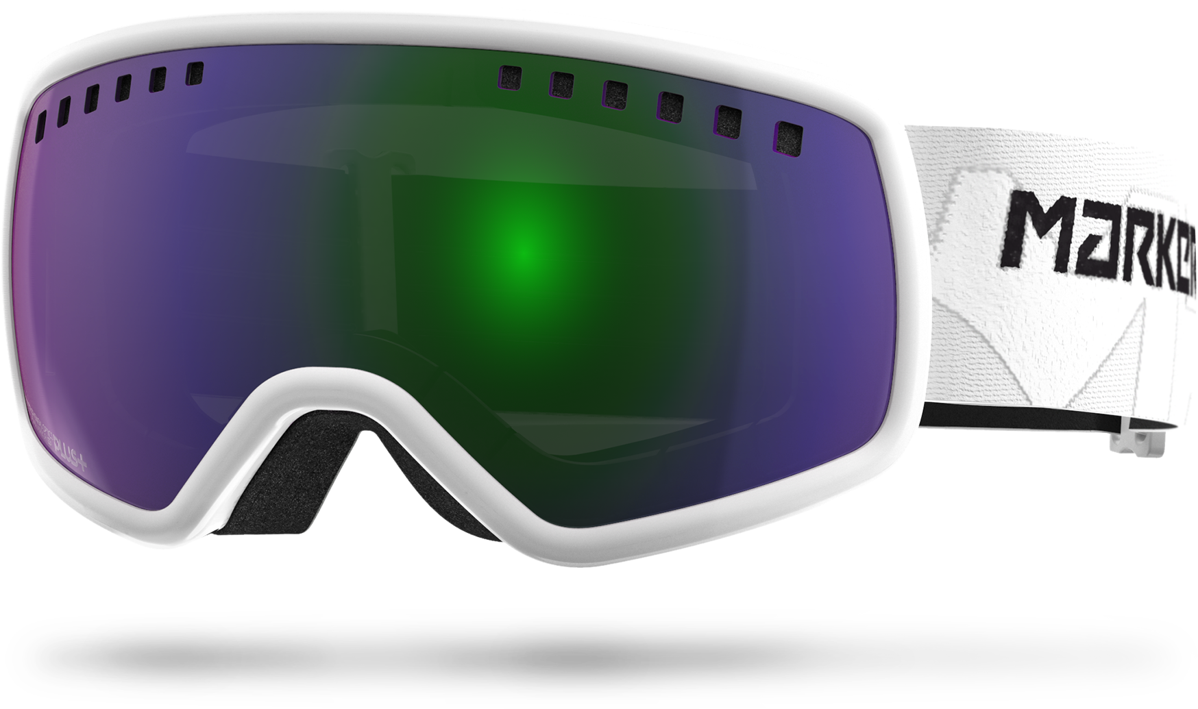 16 - 9 White - Marker Big Picture White/surround Mirror Ski Goggles (2000x2000), Png Download