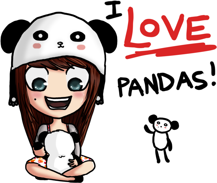 Love Panda (900x869), Png Download