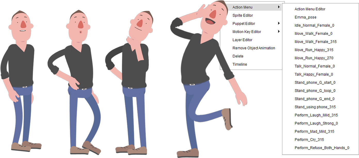 2d Character Body Animation - Character 2d Animation (1401x637), Png Download