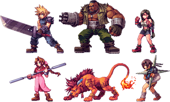 Jrpg Characters Look So Good As 2d Sprites - Final Fantasy Pixel Art (636x358), Png Download