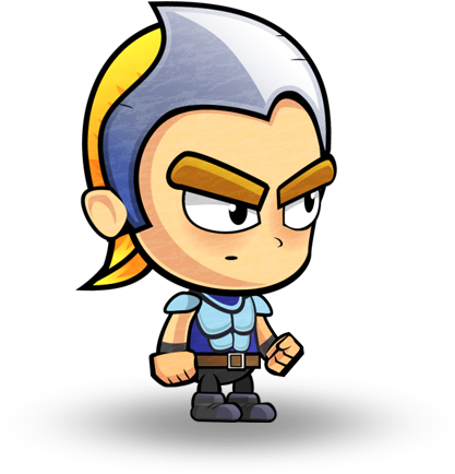 Thor Warrior Royalty Free Game Art Character - Ninja 2d Character Png (600x500), Png Download