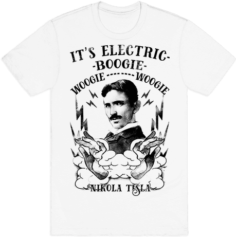 It's Electric Nikola Tesla Mens T-shirt - Mens Halloween T Shirt (484x484), Png Download