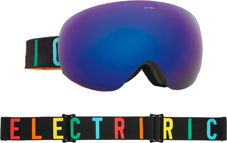 5 Color Wordmark / Brose Blue Chrome Goggle - Eg2 Goggle Color Wordmark Brose Blue Chrome (1000x747), Png Download