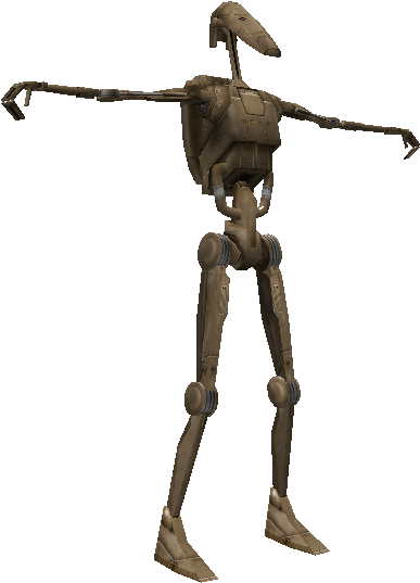 Download Zip Archive - Battle Droid Star Wars Model (750x650), Png Download