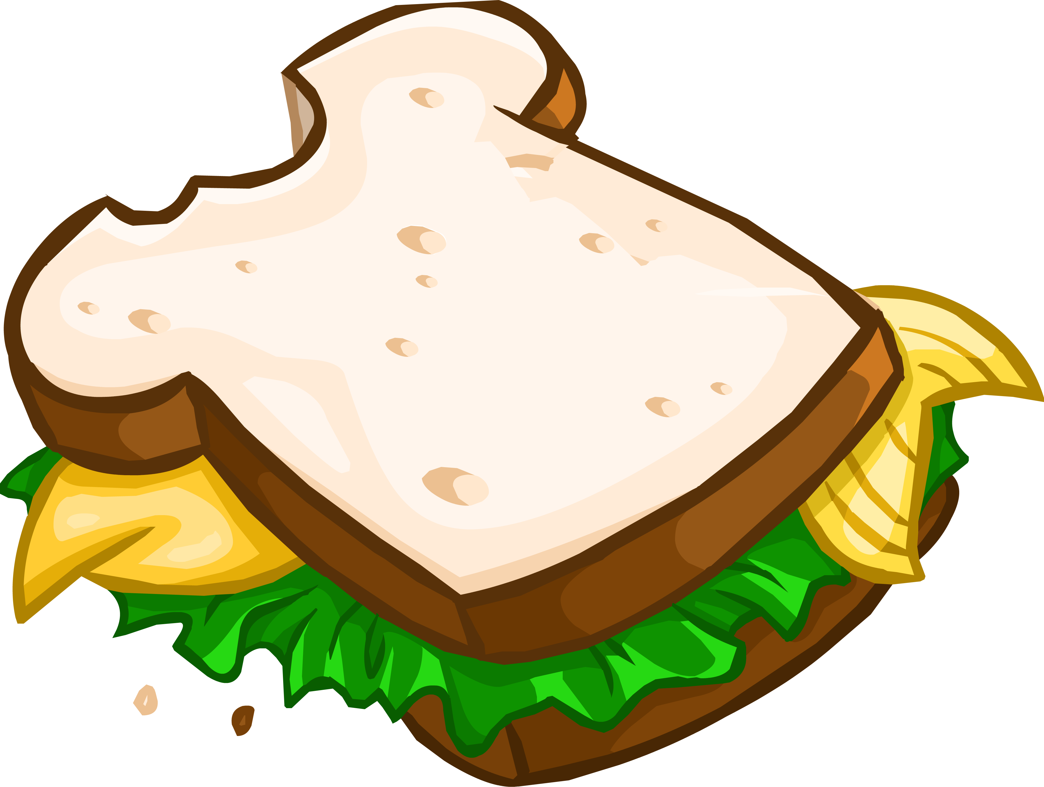 Favorite Fluffy Sandwich Icon - Club Penguin Sandwiches (4052x3054), Png Download