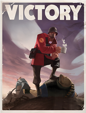 Yes Yes - Team Fortress 2 Victory (450x422), Png Download