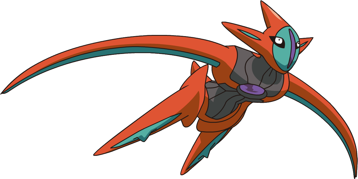 386deoxys Attack Forme Anime 2 - Deoxys Png (1237x620), Png Download