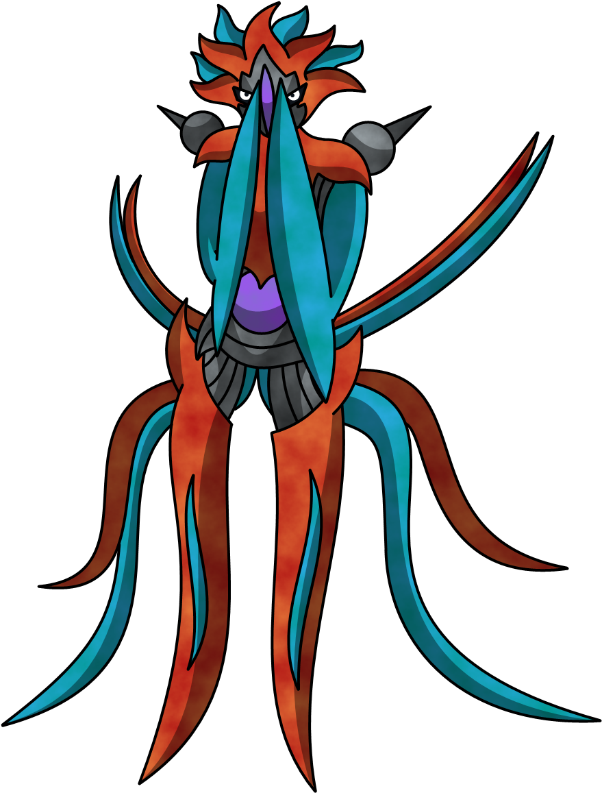 Mega Deoxys (942x1255), Png Download
