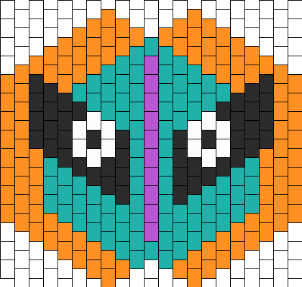 Deoxys Mask Bead Pattern - Rage Kandi Mask Pattern (441x418), Png Download