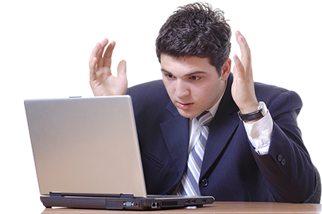 Are You Ready To Move Forward Quickly If So, Call Us - Frustrated On Computer Png (457x305), Png Download