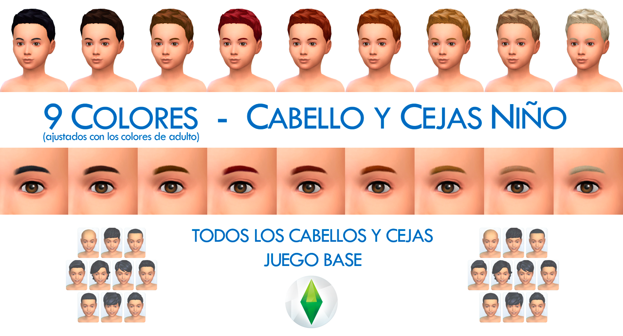 Pack Colores Para Cabello Y Cejas De Niño - Union De Actores (1280x691), Png Download