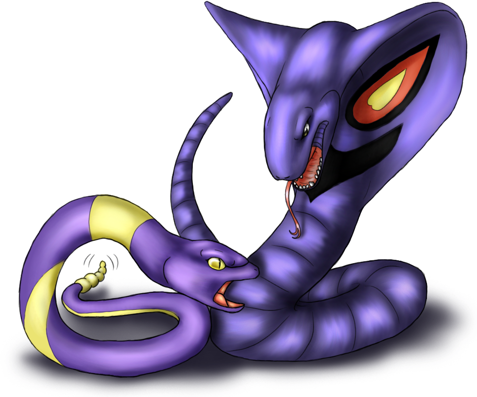 Ekans And Arbok By Afrozenheart2 On Deviantart - Ekans Arbok (981x879), Png Download