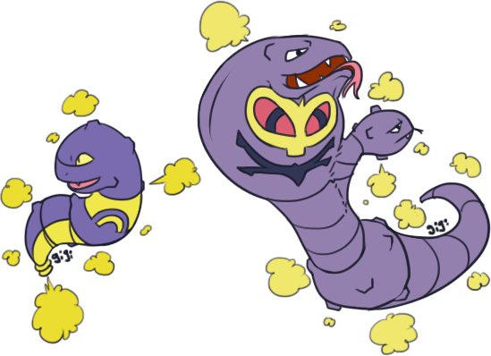 Kofkans [poison] -> Weebok [poison] These Poisonous - Ekans (549x398), Png Download