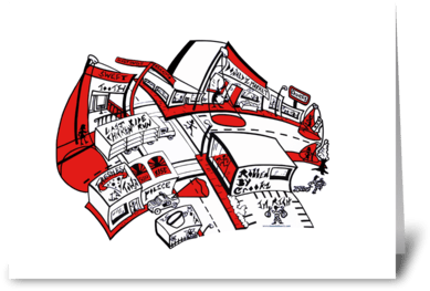 Sunrise Greeting Card - Graphic Design (424x349), Png Download