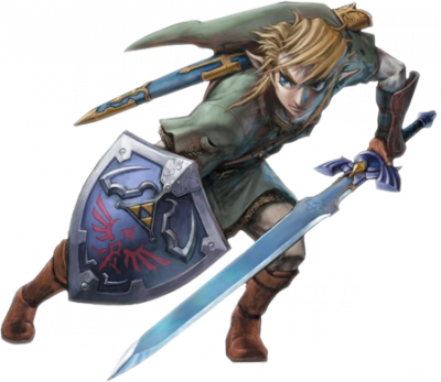 Wielding The Master Sword Of Editing - Twilight Princess Link Master Sword (400x347), Png Download