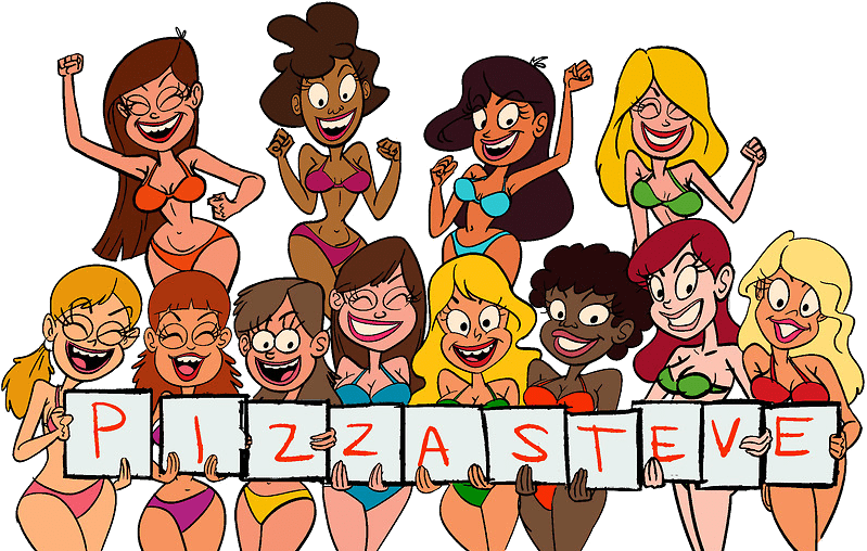 Uncle Grandpa Pizza Steve's Babes (927x541), Png Download