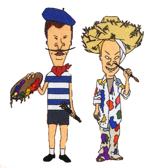 Beavis And Butthead As Picasso And Van Gogh - Beavis And Butthead Artists (500x539), Png Download