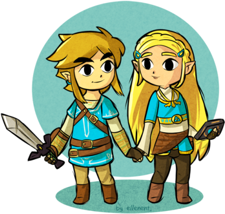 Wind Waker Link Botw (500x441), Png Download