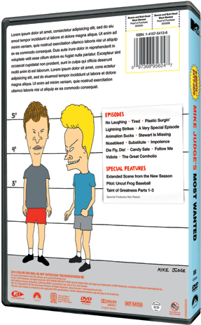 Beavis Butt-head Mike Judges Most Wanted Dvd Design - Cartoon (315x480), Png Download