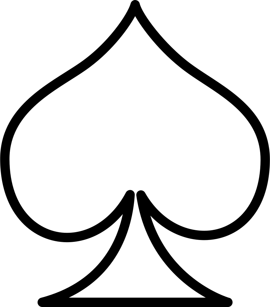 Png File Svg - Ace Of Spade Outline (862x980), Png Download