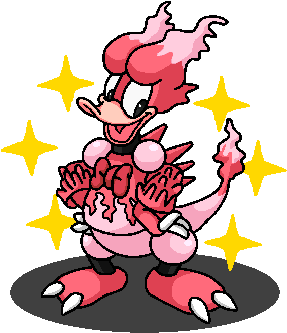 Shiny Magmar - Cartoon (600x800), Png Download