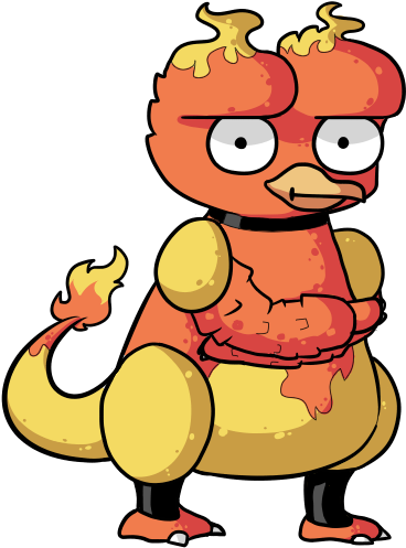 #126- Magmar - Cartoon (500x500), Png Download