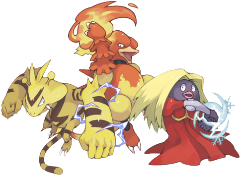 140717083816605840 - Jynx Magmar Electabuzz Legendarios (500x386), Png Download