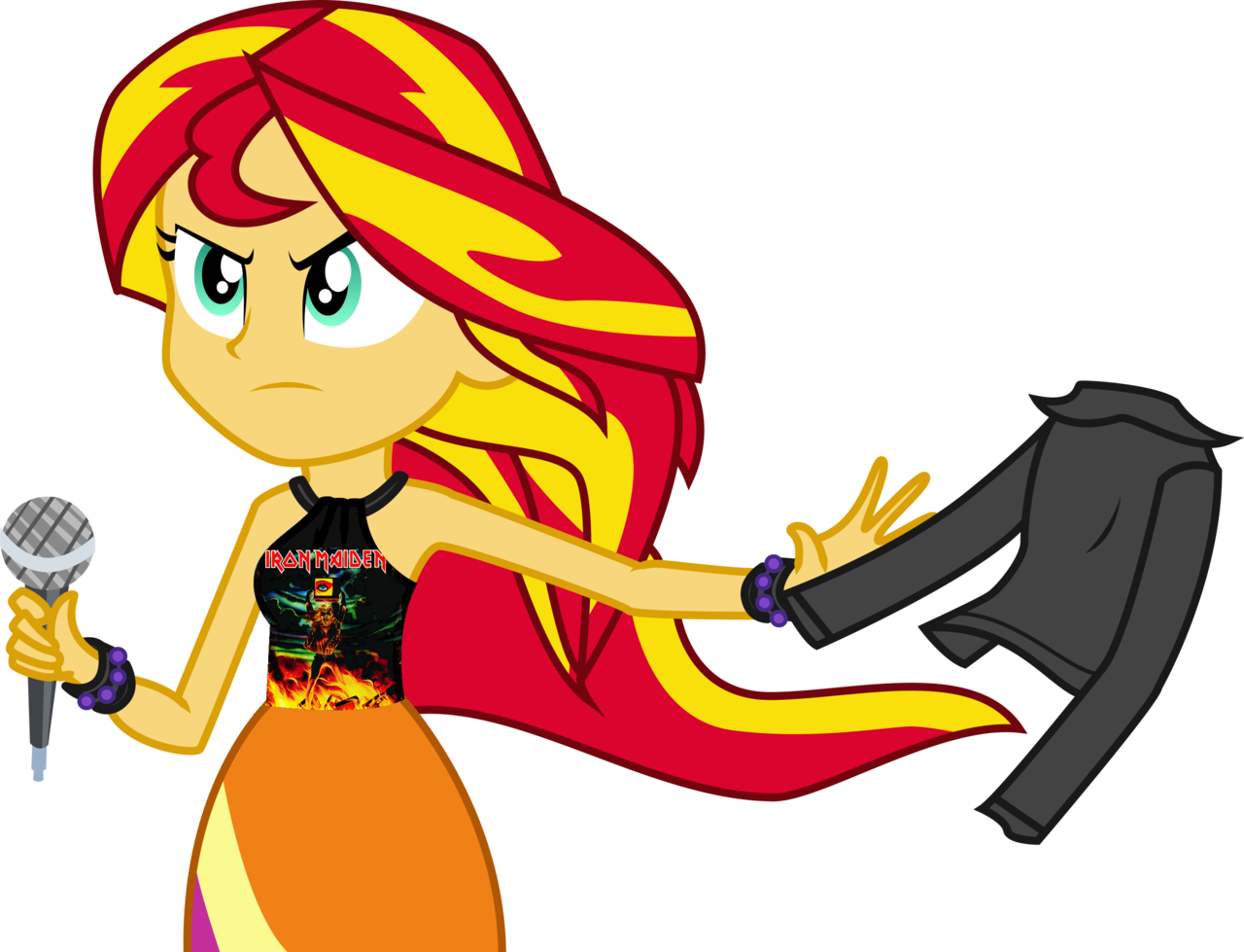 Iron Maiden Clipart Transparent - Sunset Shimmer Rainbow Dash Equestria Girl (1280x979), Png Download