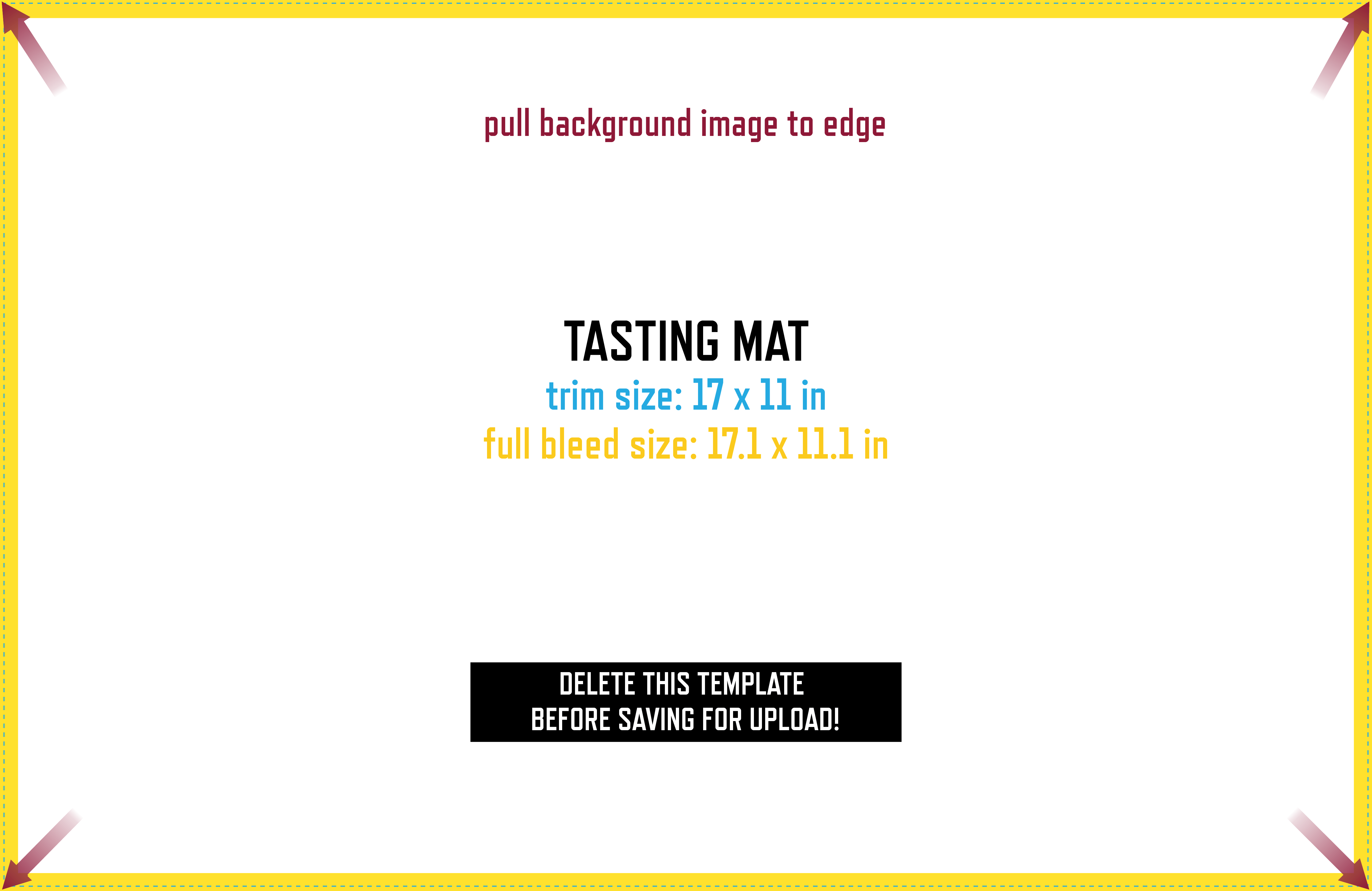 Template Design Of A Wine Tasting Mat With Print Marks - Beer Tasting Mat Template (5130x3330), Png Download