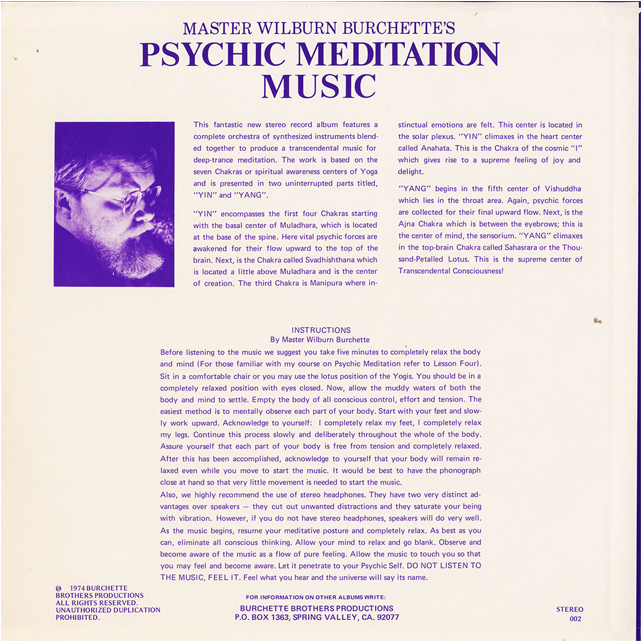 Master Wilburn Burchette "psychic Meditation Music" - Text Page - Holy Land - The Necropolis (800x800), Png Download
