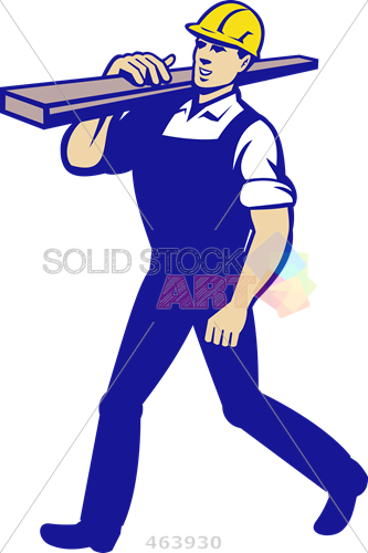 Stock Illustration Of Old Fashioned Cartoon Rendition - Lumber On Shoulder (333x500), Png Download