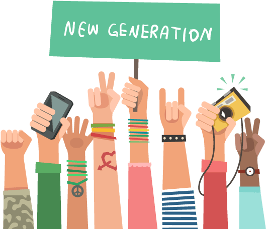 Protesta-millennials - Preferences Of The Technology Generation (800x500), Png Download