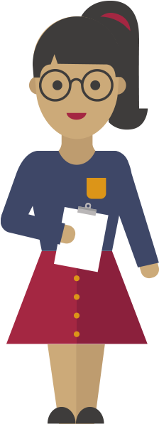 Maria - Millennial Cartoon Character Png (300x600), Png Download